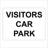 VE033 Visitors Car Park Sign