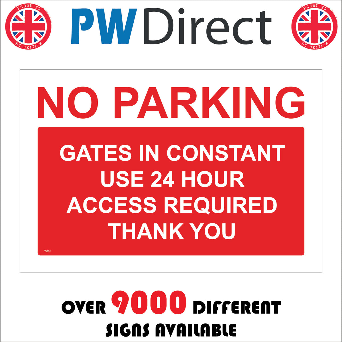 No Parking Gates In Constant Use 24 Hour Access Required Thank You Sign ...
