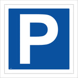 VE054 Parking Sign with Parking Symbol