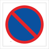 VE056 No Parking Sign with No Parking Symbol