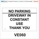 PBL002 Keep Off Drive No Parking Clear Access Grass Man Made