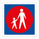 VE078 Parent And Child Parking Sign with Adult Child