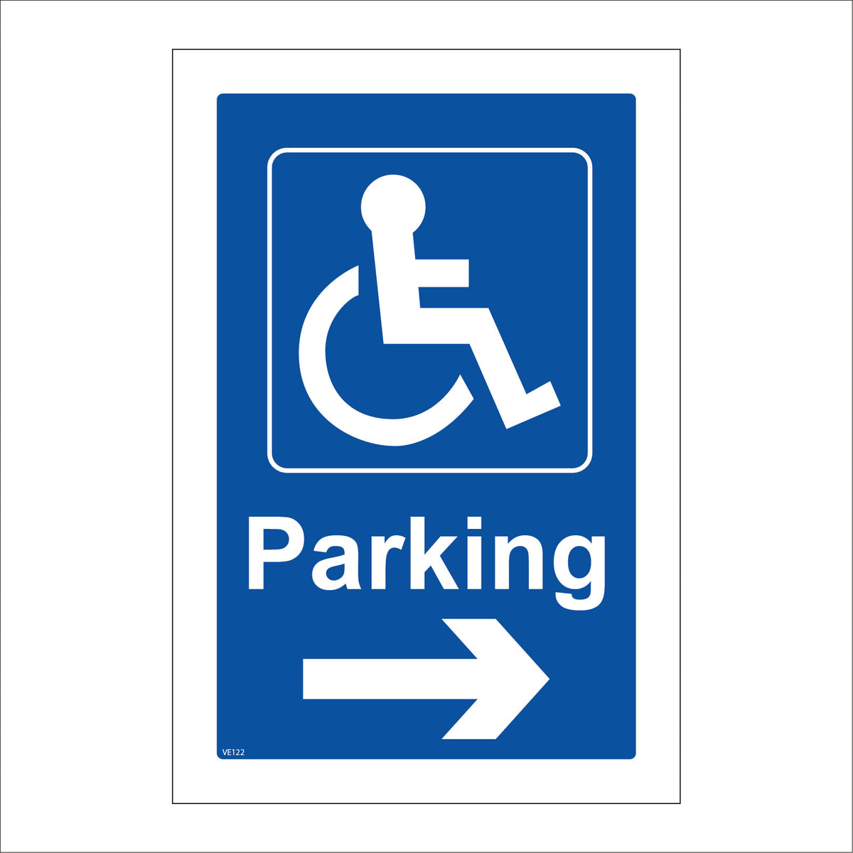Disabled Parking Arrow Right Sign with Disabled Logo Arrow – PWDirect