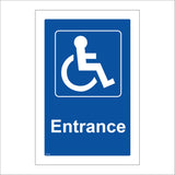 VE126 Disabled Entrance Sign with Disabled Logo