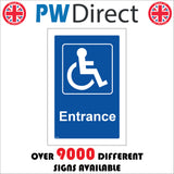 VE126 Disabled Entrance Sign with Disabled Logo