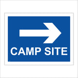 VE199 Camp Site Right Arrow Sign with Right Arrow