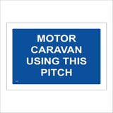 VE209 Motor Caravan Using This Pitch Sign