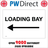 VE266 Loading Bay Left Arrow Direction Goods In Warehouse