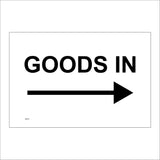 VE270 Goods In Yard Warehouse Loading Bay Entrance Right Arrow