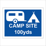 VE289 Camp Site 100yds Blue Caravan Tent