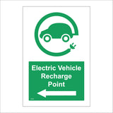 VE306 Electric Vehicles Recharge Point Left Arrow Point Space Cars Way