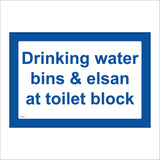 VE315 Drinking Water Bins And Elsan At Toilet Block