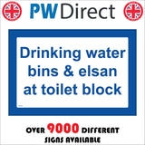 VE315 Drinking Water Bins And Elsan At Toilet Block
