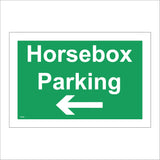 VE342 Horse Box Parking Left Arrow Way Route Direction Show