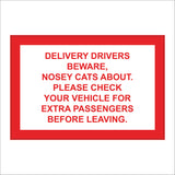 VE394 Delivery Drivers Beware Nosey Cats About
