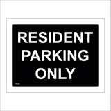 VE396 Resident Parking Only Vehicles Cars Scooters