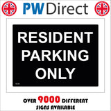 VE396 Resident Parking Only Vehicles Cars Scooters