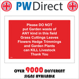 VE427 Plants Hedge Trimmings Kill Livestock Rubbish Fly Tipping