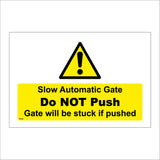 VE432 Slow Automatic Gate Do Not Push Stuck If Pushed Yellow