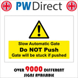 VE432 Slow Automatic Gate Do Not Push Stuck If Pushed Yellow