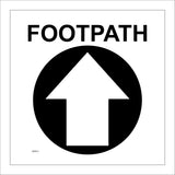 WM053 Footpath Up Arrow