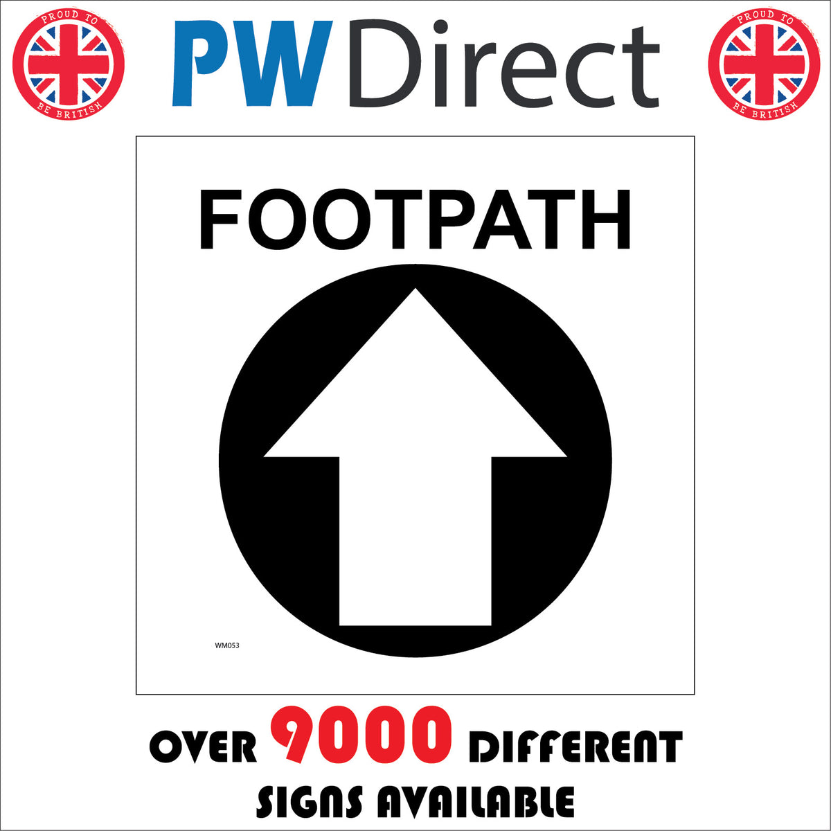 Footpath Up Arrow – PWDirect