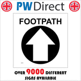 WM053 Footpath Up Arrow