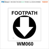 YSQ001 Waymarkers Arrow Guide Track Trail Footpath Direction