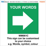 YSQ003 Stop No Entry Waymarkers Choice Words Arrow Custom