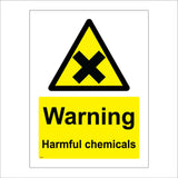 WS023 Warning Harmful Fumes Sign with Triangle Cross