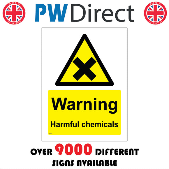 WS023 Warning Harmful Fumes Sign with Triangle Cross