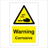 WS029 Warning Corrosive Sign with Triangle Hands Acid