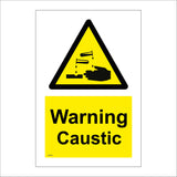 WS033 Warning Caustic Sign with Triangle Hands Acid