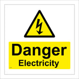 WS046 Danger Electricity Sign with Triangle Lightning Arrow