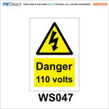 AWBP006 Custom Sign Made To Order High Voltage E-Bike Electric Vehicle