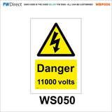 AWBP006 Custom Sign Made To Order High Voltage E-Bike Electric Vehicle