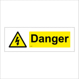 WS061 Danger Sign with Triangle Lightning Arrow