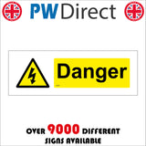 WS061 Danger Sign with Triangle Lightning Arrow
