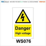 AWBP006 Custom Sign Made To Order High Voltage E-Bike Electric Vehicle