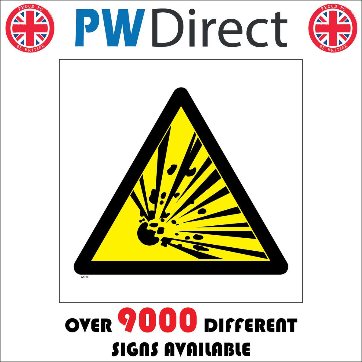 WS100 Explosive Sign with Triangle Explosion – PWDirect