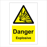 WS102 Danger Explosive Sign with Triangle Explosion