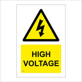 WS117 High Voltage Sign with Triangle Lightning Arrow