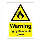 WS124 Warning Flammable Solid Sign with Triangle Fire