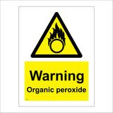 WS126 Warning Organic Peroxide Sign with Triangle Fire Circle