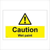 WS140 Caution Wet Paint Sign with Triangle Exclamation Mark