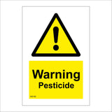 WS156 Warning Pesticide Sign with Triangle Exclamation Mark