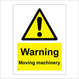 WS171 Warning Moving Machinery Sign with Triangle Exclamation Mark