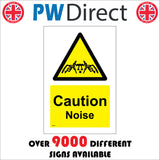 WS173 Caution Noise Sign with Triangle Head Fingers In Ears