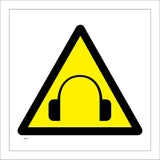 WS174 Ear Protectors Sign with Triangle Headphones