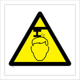 WS182 Mind Your Head Sign with Triangle Head Pipe